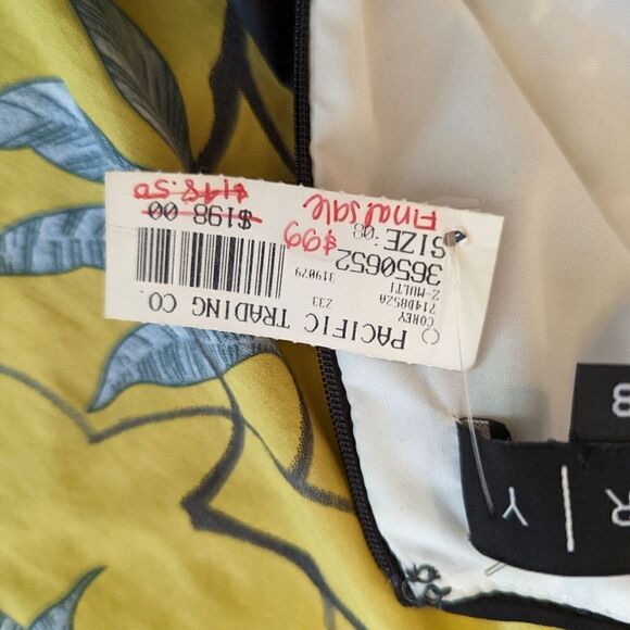 Corly Sleeveless Sheath Dress Side Floral Pattern Sz 8 Nwt - Picture 4 of 7